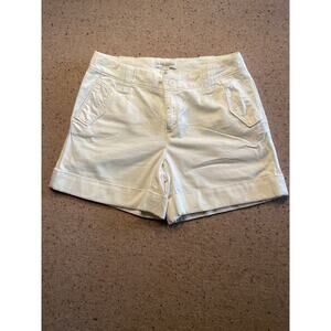 Banana Republic Martin Fit Shorts Women's 6 White Preppy Flat Front